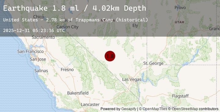 Map of 51 km ESE of Goldfield, Nevada