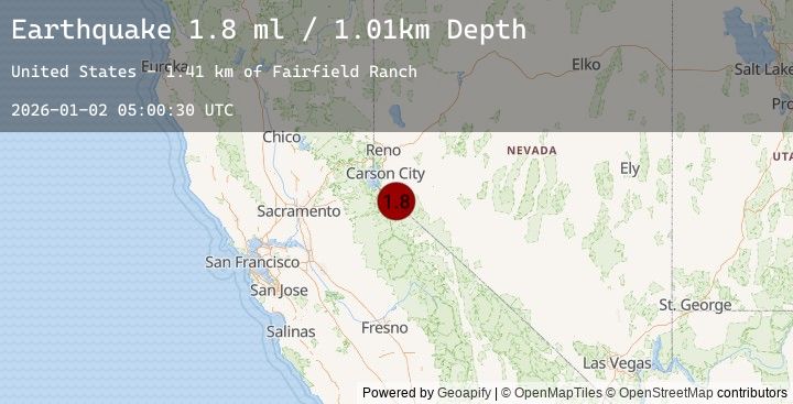 Map of 2 km N of Topaz Lake, Nevada