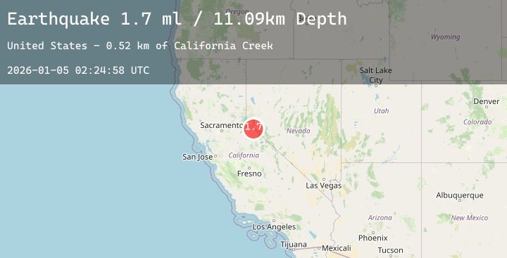 Map of 1 km SSE of Topaz Lake, Nevada