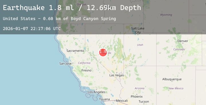 Map of 62 km N of Tonopah, Nevada