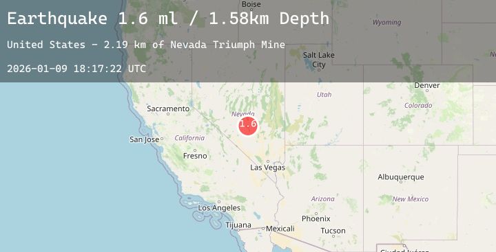 Map of 70 km WNW of Rachel, Nevada