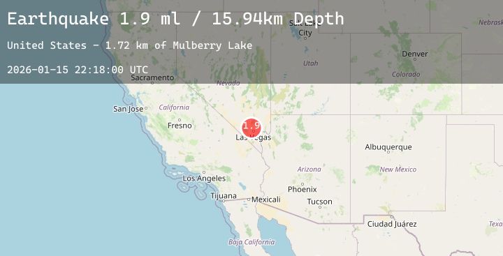 Map of 17 km NW of North Las Vegas, Nevada