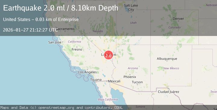 Map of 27 km E of Goodsprings, Nevada