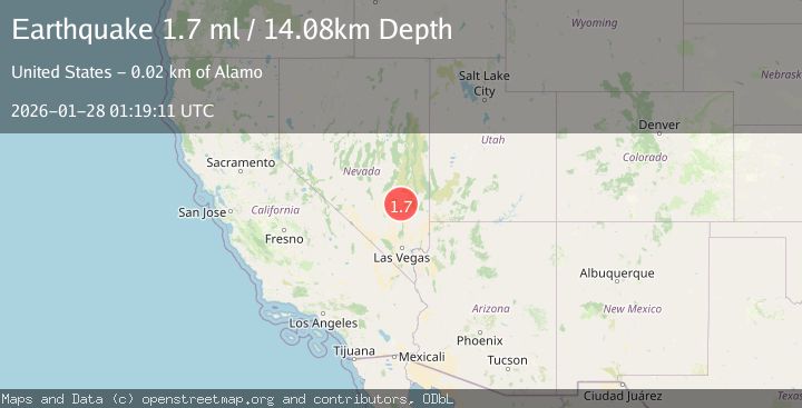 Map of 7 km ESE of Hiko, Nevada
