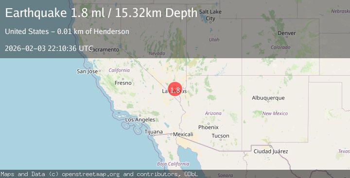 Map of 7 km WSW of Henderson, Nevada