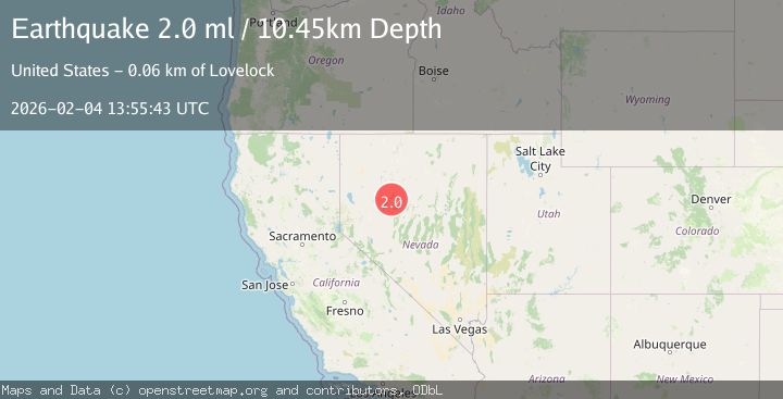 Map of 56 km ESE of Lovelock, Nevada