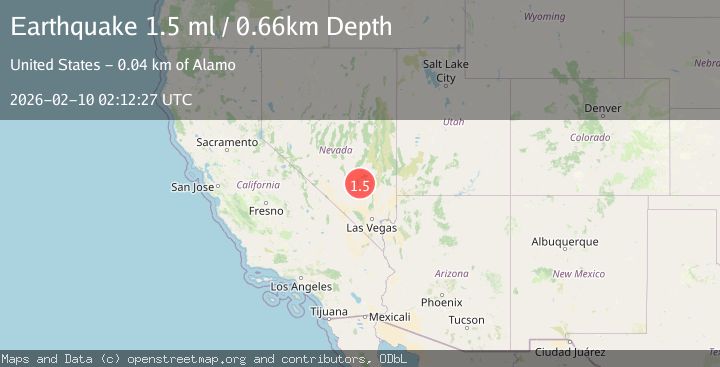 Map of 27 km SSE of Rachel, Nevada