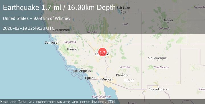 Map of 2 km WNW of Whitney, Nevada