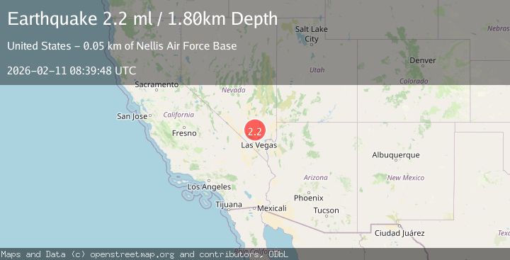 Map of 26 km E of Indian Springs, Nevada