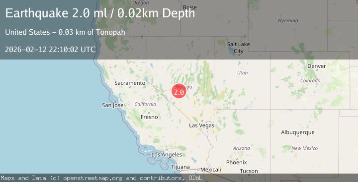 Map of 27 km NNE of Tonopah, Nevada