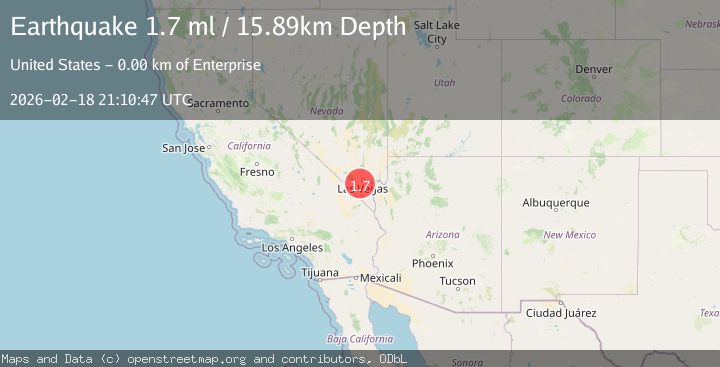 Map of 2 km NW of Enterprise, Nevada