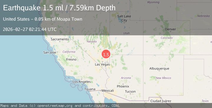Map of 48 km N of Moapa Town, Nevada
