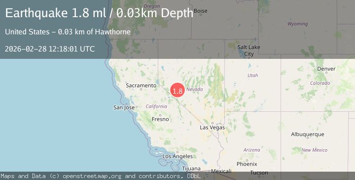 Map of 19 km NW of Mina, Nevada