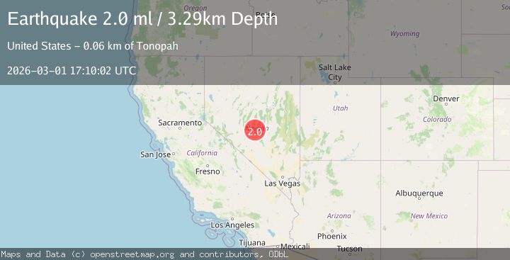 Map of 59 km ENE of Tonopah, Nevada