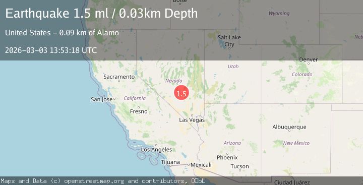 Map of 29 km WNW of Rachel, Nevada