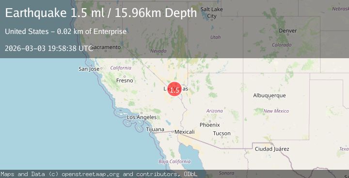 Map of 18 km E of Goodsprings, Nevada