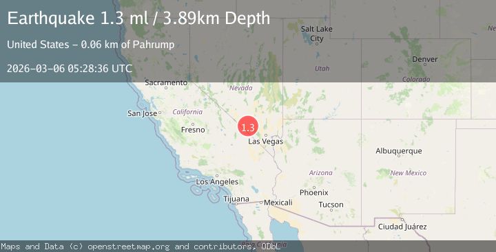 Map of 51 km ESE of Beatty, Nevada