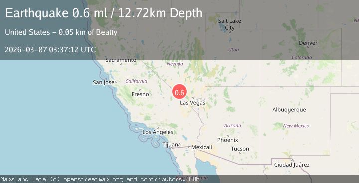 Map of 49 km SE of Beatty, Nevada