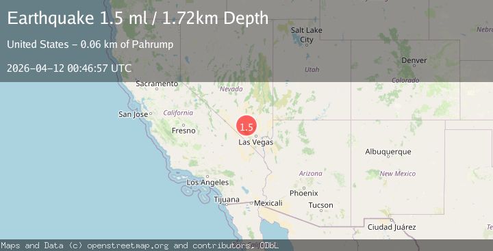 Map of 19 km NNW of Indian Springs, Nevada