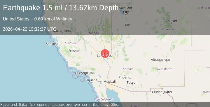 Map of 1 km NNE of Whitney, Nevada