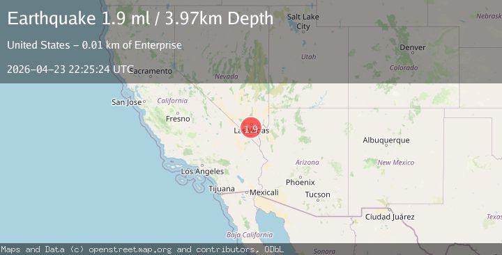 Map of 9 km ESE of Enterprise, Nevada
