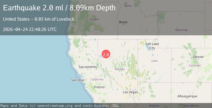 Map of 28 km NW of Lovelock, Nevada