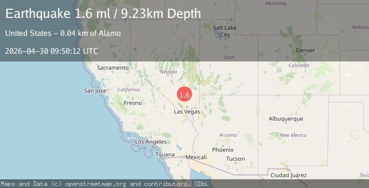 Map of 34 km SSW of Alamo, Nevada
