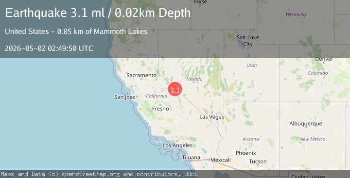 Map of 7 km NNE of Benton, California