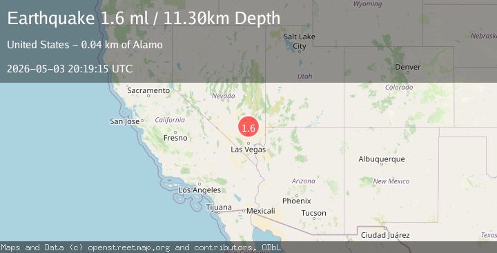Map of 37 km S of Alamo, Nevada