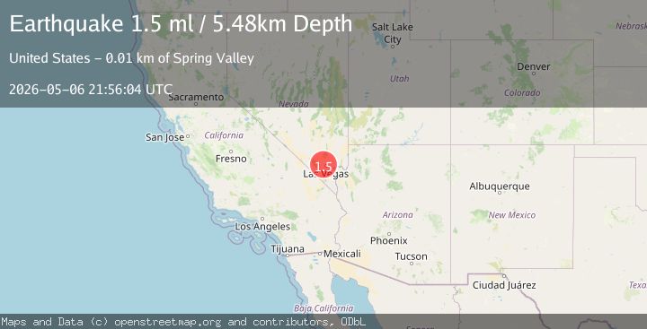 Map of 11 km WNW of Las Vegas, Nevada