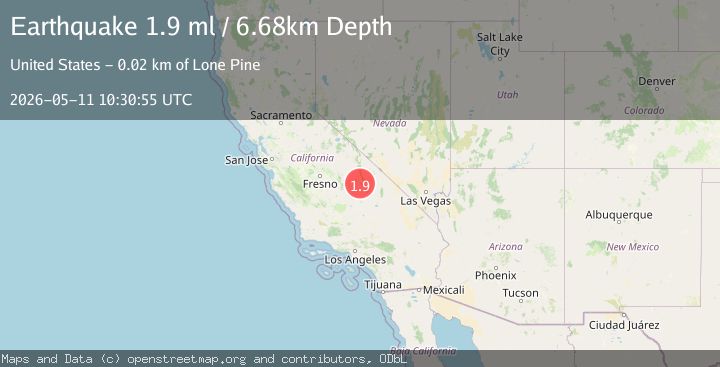 Map of 12 km W of Keeler, California