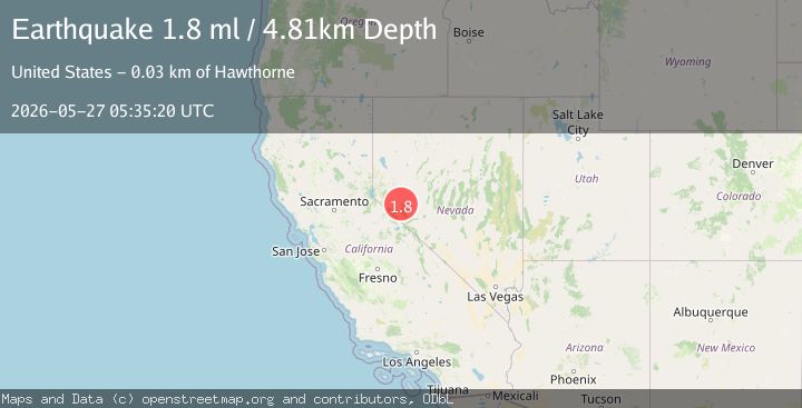 Map of 14 km NNW of Walker Lake, Nevada