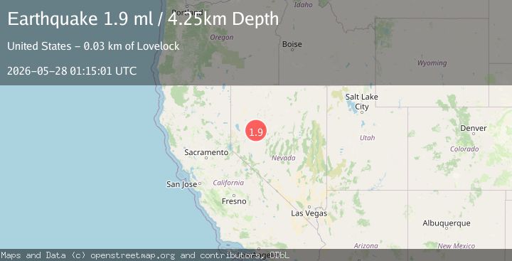 Map of 32 km S of Lovelock, Nevada