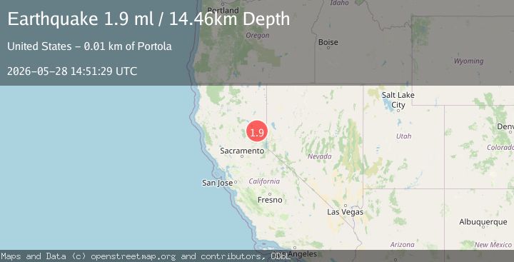 Map of 1 km W of Mabie, California