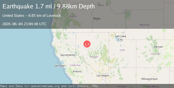 Map of 32 km SSE of Imlay, Nevada