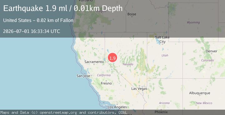 Map of 20 km SW of Fallon Station, Nevada