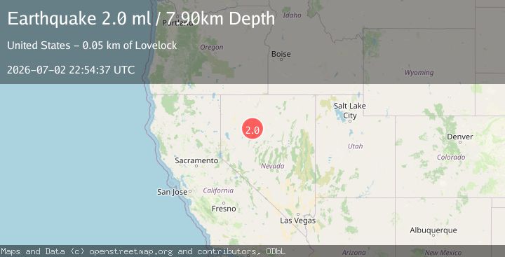 Map of 33 km SSE of Imlay, Nevada