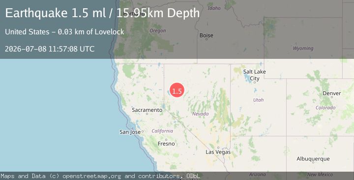 Map of 28 km WNW of Lovelock, Nevada