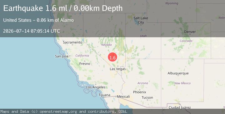 Map of 49 km SSW of Rachel, Nevada