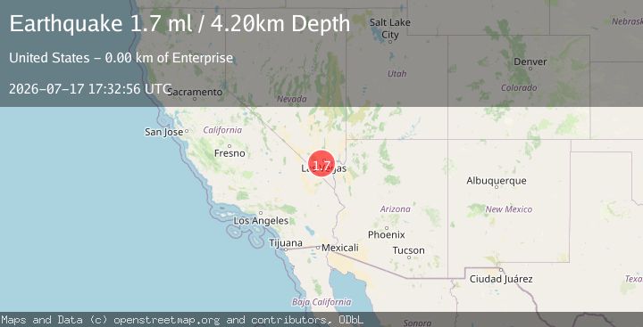 Map of 3 km NNW of Enterprise, Nevada