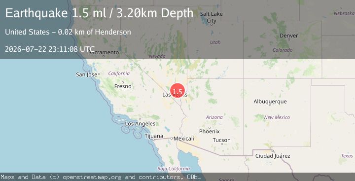Map of 15 km NE of Henderson, Nevada