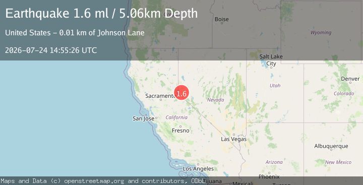 Map of 5 km ENE of Johnson Lane, Nevada