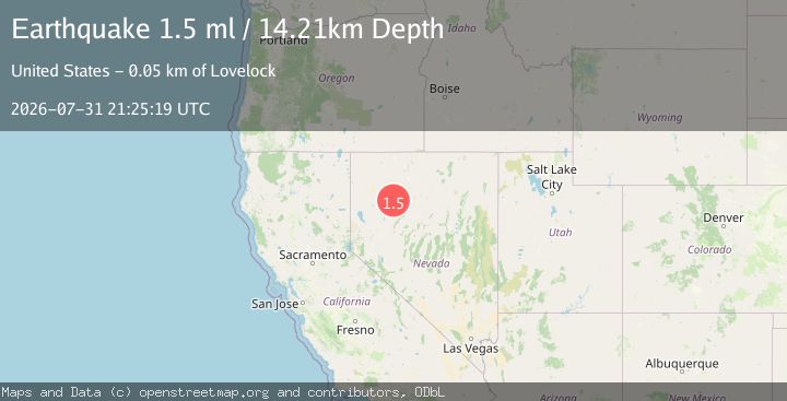 Map of 6 km SSE of Humboldt, Nevada