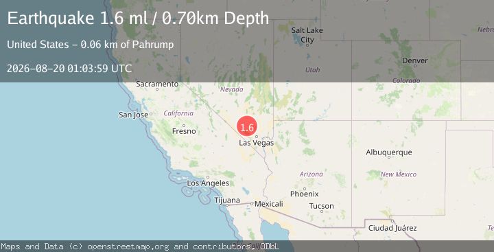 Map of 17 km NNW of Indian Springs, Nevada
