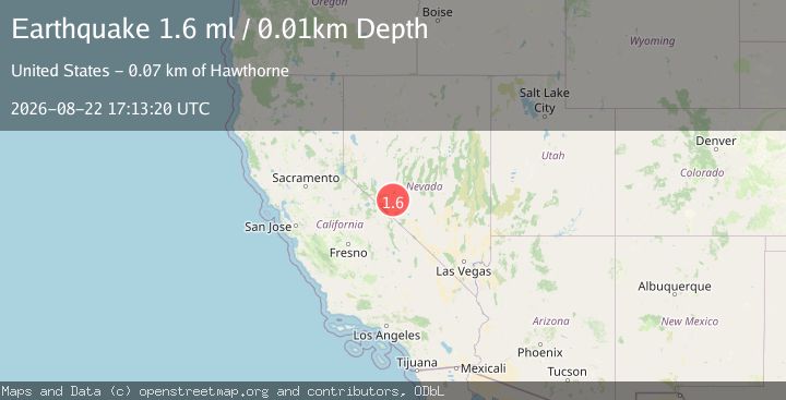 Map of 29 km SSE of Mina, Nevada