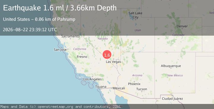 Map of 38 km WNW of Indian Springs, Nevada