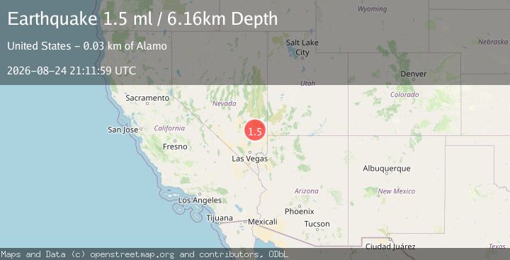Map of 31 km ESE of Alamo, Nevada