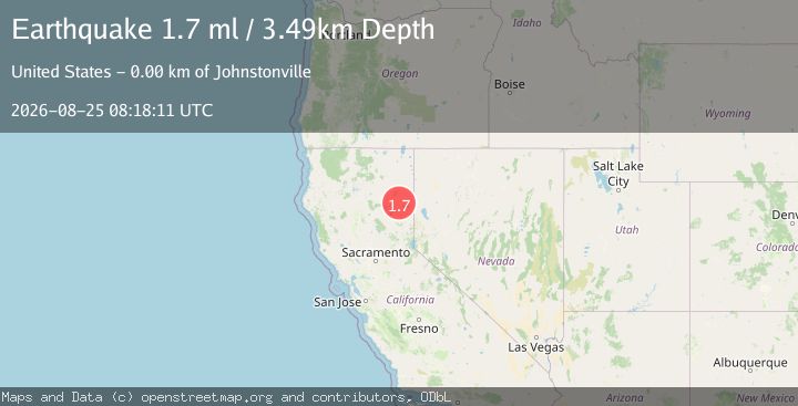 Map of 1 km SE of Johnstonville, California
