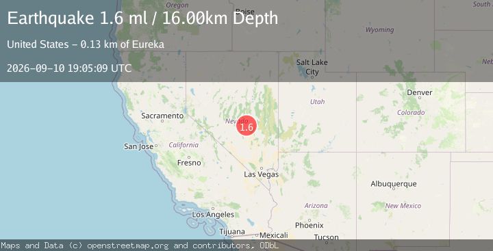 Map of 84 km NNW of Rachel, Nevada