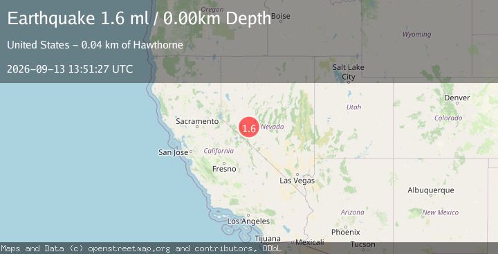 Map of 22 km NNW of Mina, Nevada